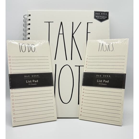 Rae Dunn Notebook, To Do & Task List Notes, Stationery Gifts - Picture 1 of 3